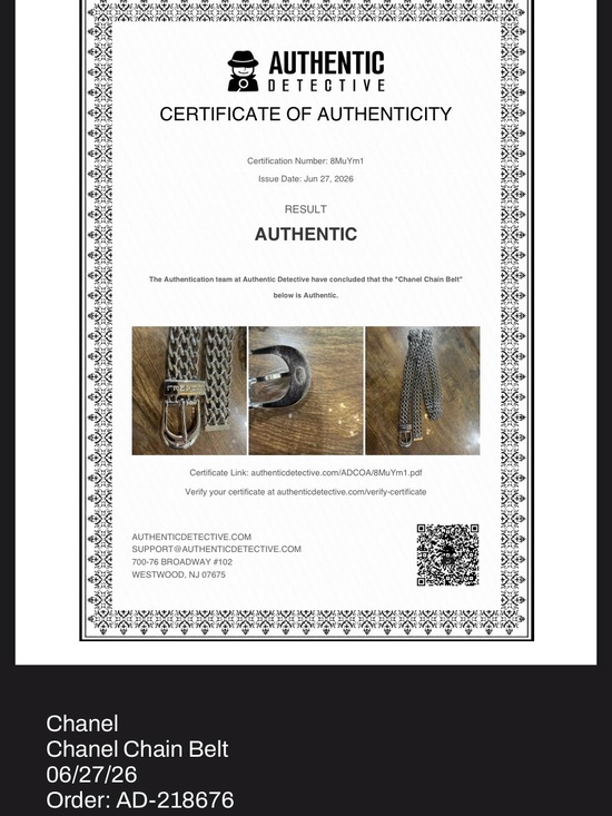 CHANEL Silver Multi-Chain Buckle Belt with Logo Accent main image 5